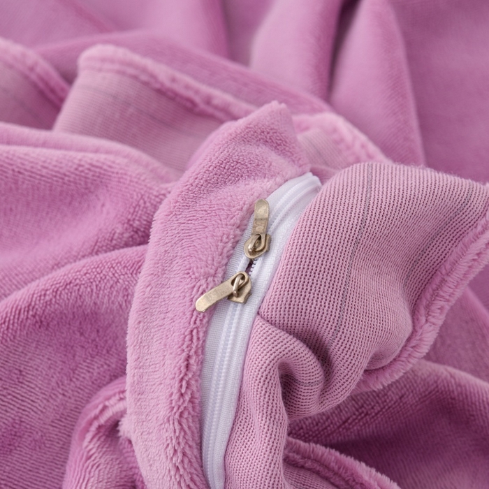 91家纺网 家纺一手货源 找家纺 优家居 2025新款240克高克重牛奶绒韩版牛奶绒夹棉床盖三件套床裙三件套直播爆款 栀子花-紫色