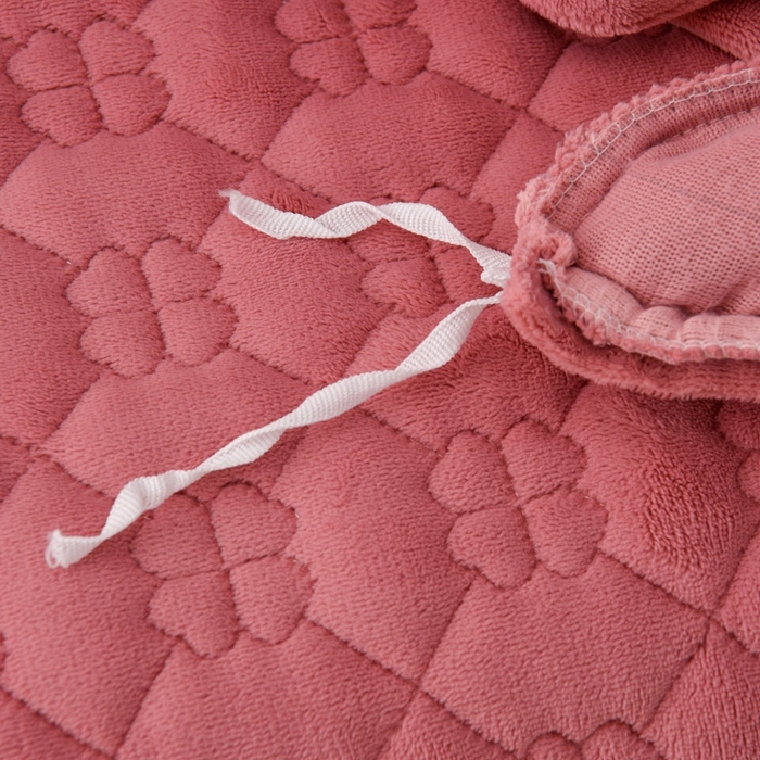 91家纺网 家纺一手货源 找家纺 优家居 2025新款240克高克重牛奶绒韩版牛奶绒夹棉床盖三件套床裙三件套直播爆款 栀子花-豆沙