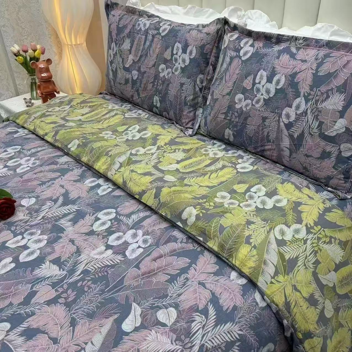 91家纺网 家纺一手货源 找家纺 （总）禧多家纺 2025新款舒适双层纱提花四件套