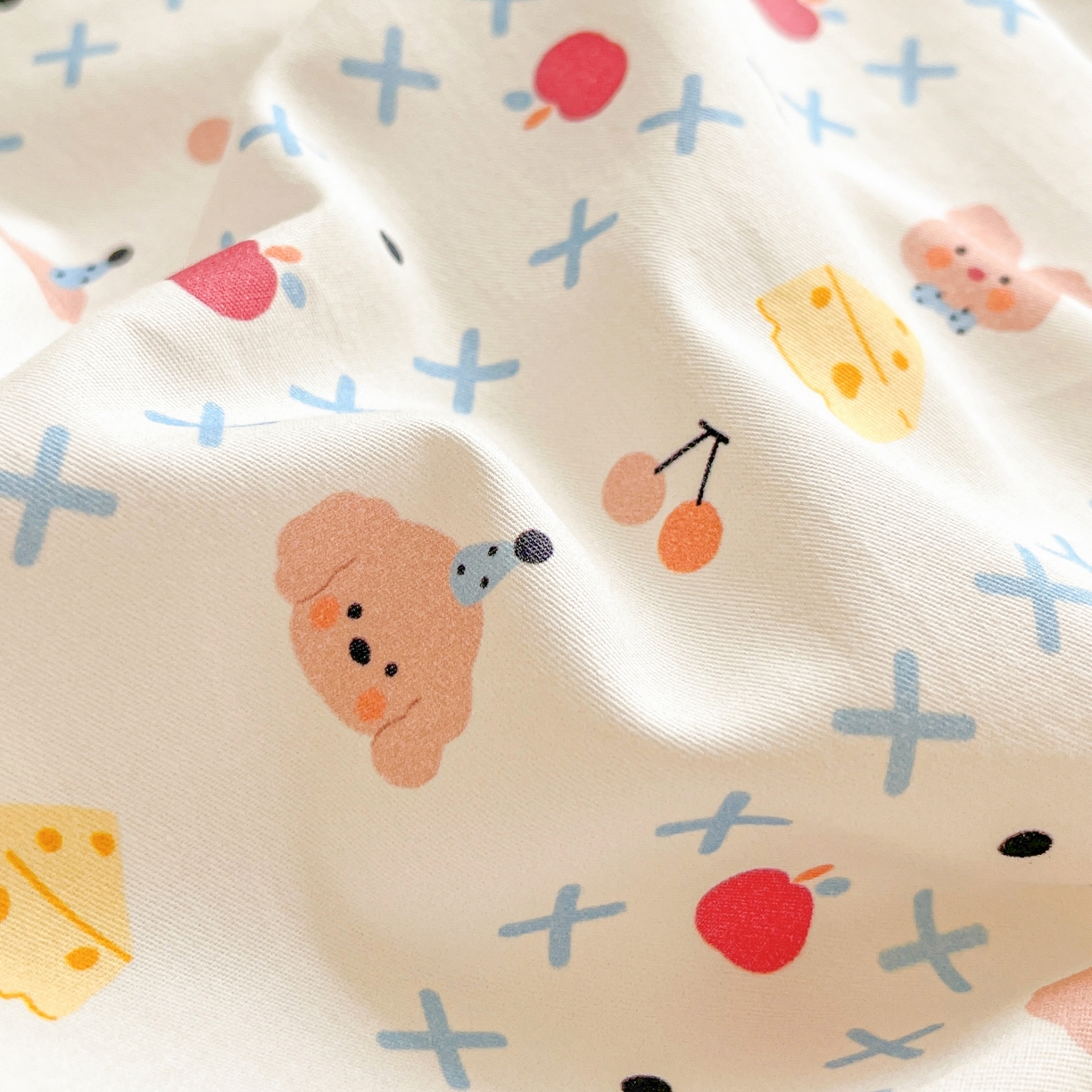 91家纺网 家纺一手货源 找家纺 柠馨 2025新款全棉印花四件套安凡妮系列 星澜