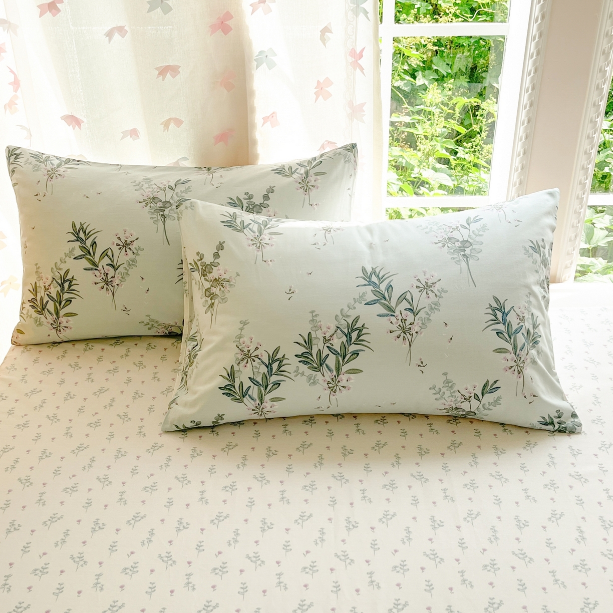 91家纺网 家纺一手货源 找家纺 柠馨 2025新款全棉印花四件套安凡妮系列 雾恋