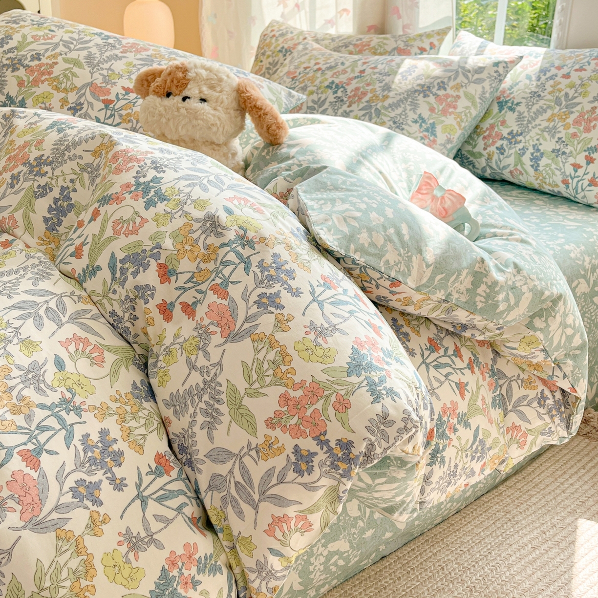 柠馨 2025新款全棉印花四件套安凡妮系列 昭黎