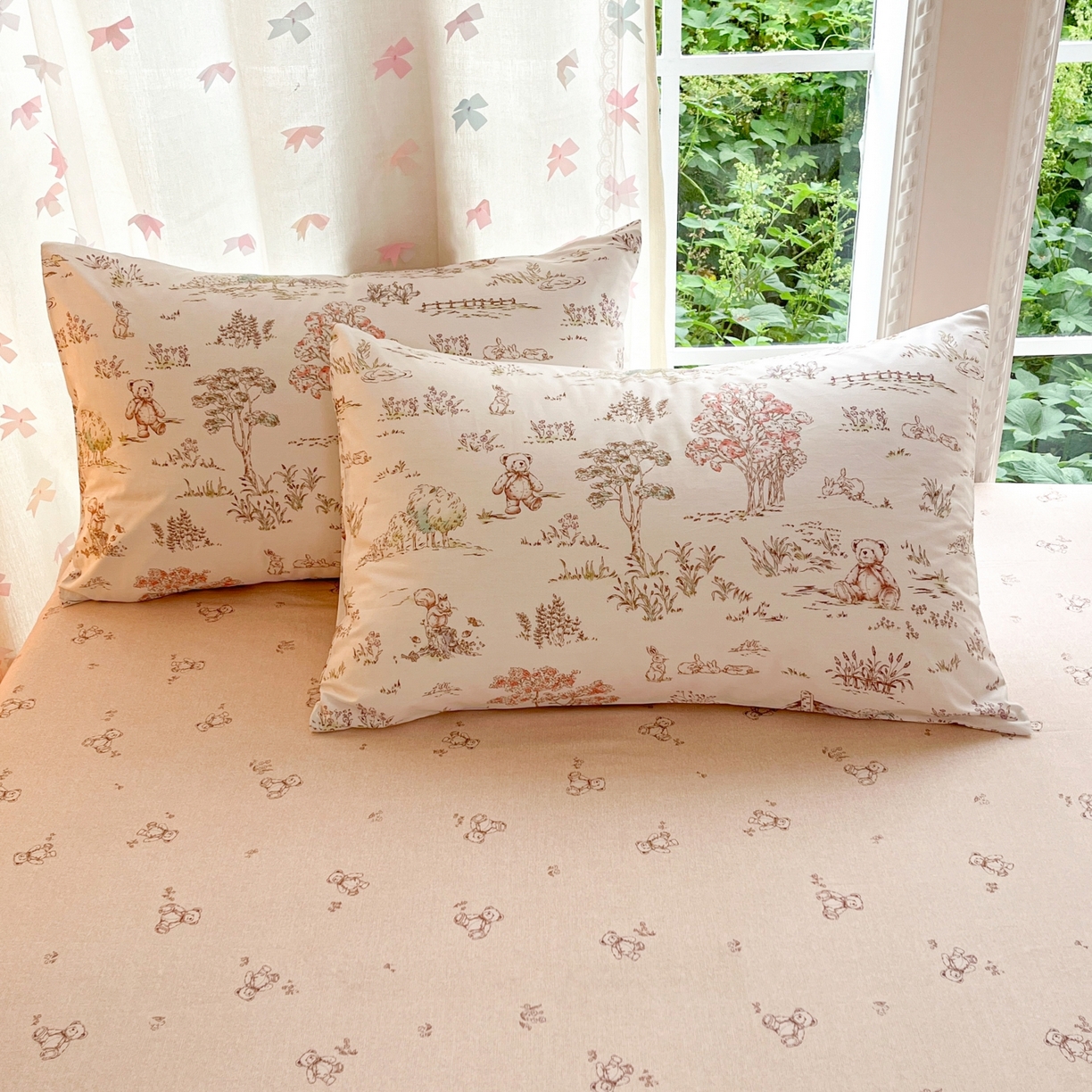 91家纺网 家纺一手货源 找家纺 柠馨 2025新款全棉印花四件套安凡妮系列 觅遇