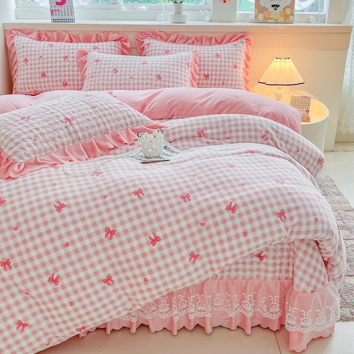 91家纺网 家纺一手货源 找家纺 (总) 铠畅 2025新款加厚牛奶绒床盖四件套