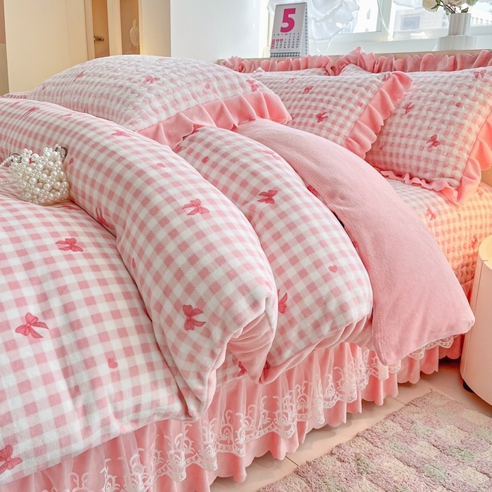 91家纺网 家纺一手货源 找家纺 (总) 铠畅 2025新款加厚牛奶绒床盖四件套