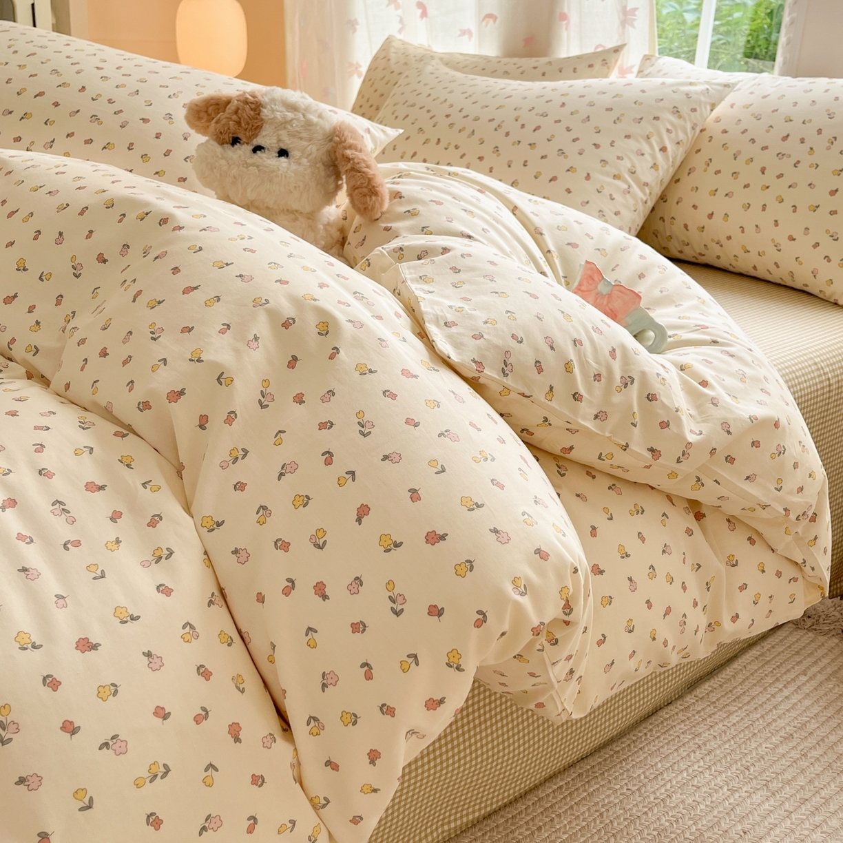 柠馨 2025新款全棉印花四件套安凡妮系列 绮梦