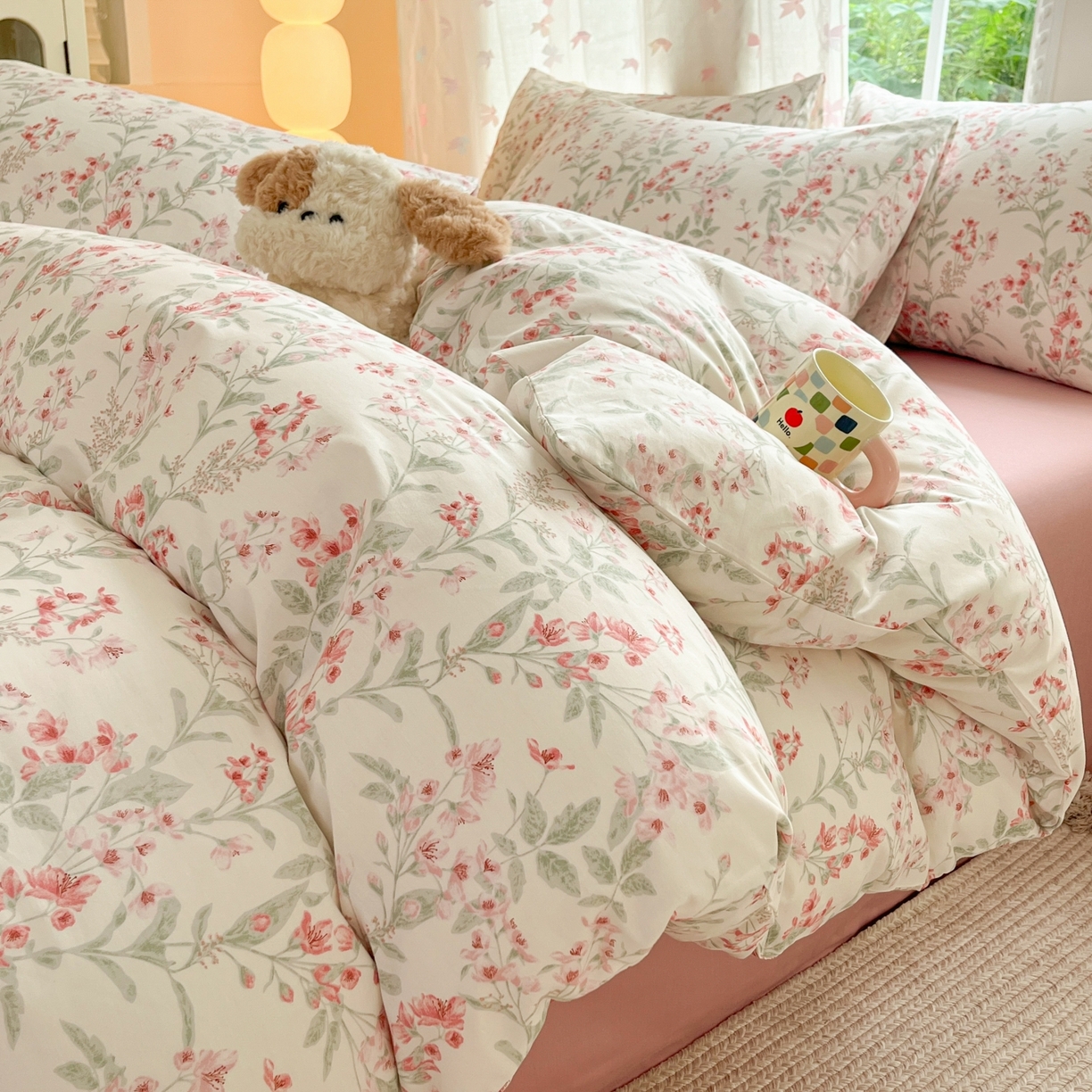 柠馨 2025新款全棉印花四件套安凡妮系列 舒屿