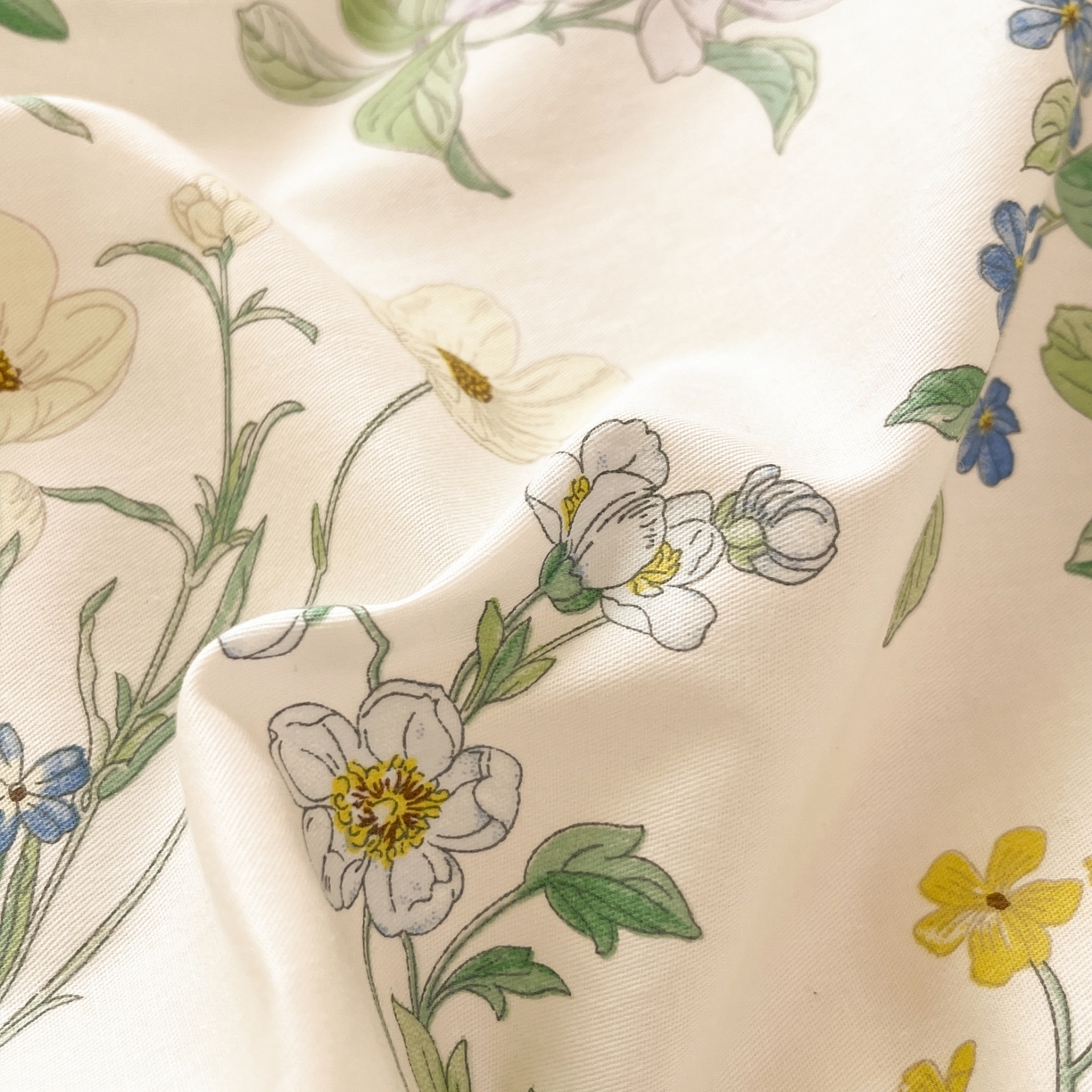 91家纺网 家纺一手货源 找家纺 柠馨 2025新款全棉印花四件套安凡妮系列 素笺