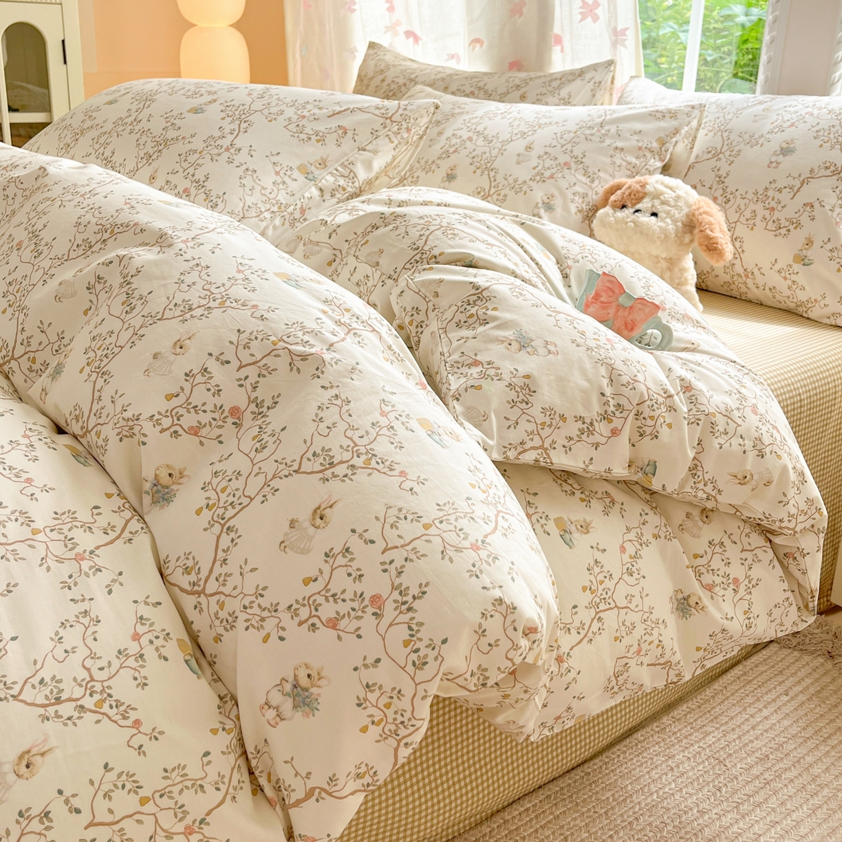 柠馨 2025新款全棉印花四件套安凡妮系列 逸尘