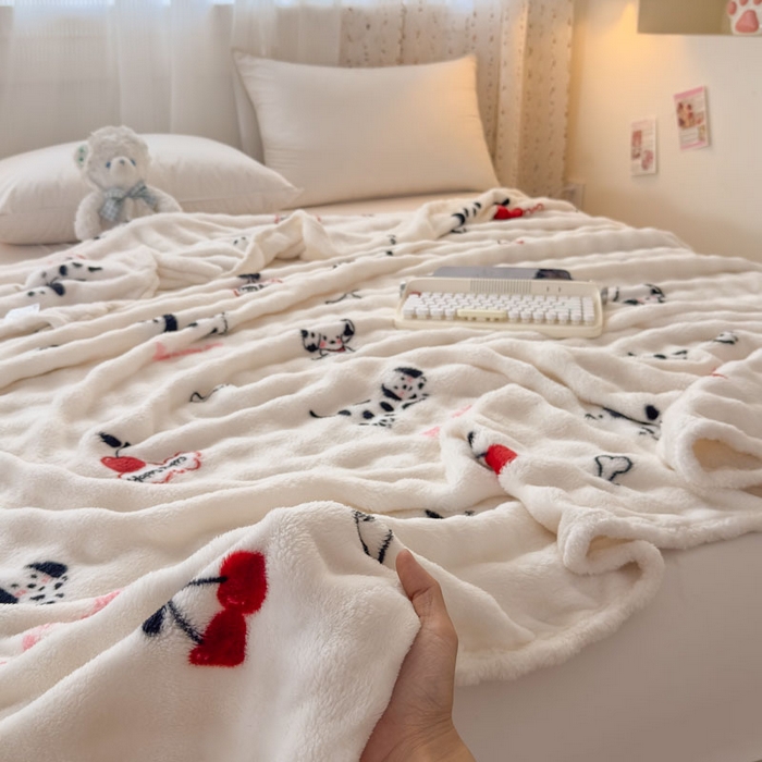 91家纺网 家纺一手货源 找家纺 （总）爱彼家纺 2025秋冬新款泡泡绒印花毛毯毯子多功能盖毯-系列二
