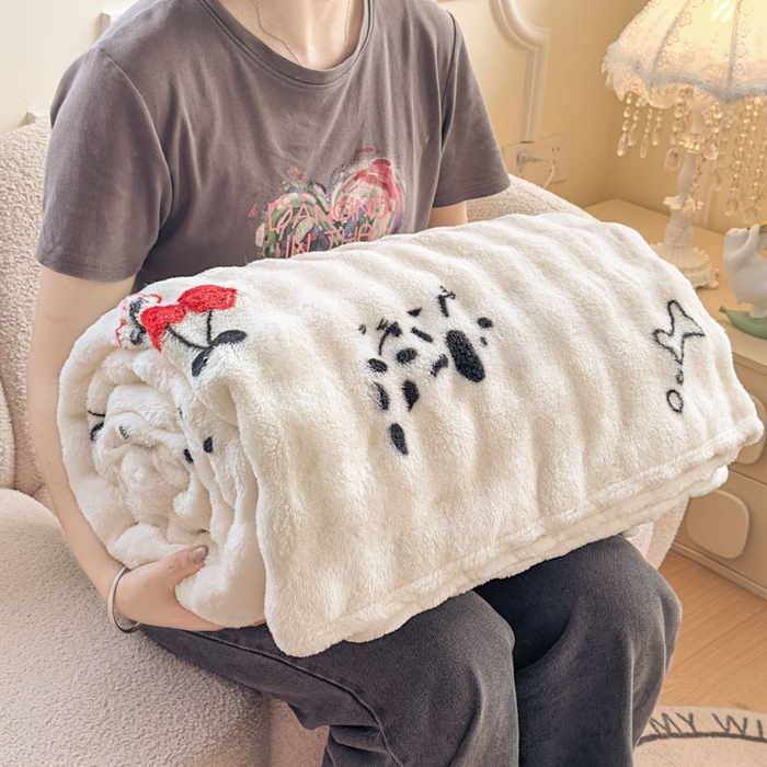 91家纺网 家纺一手货源 找家纺 （总）爱彼家纺 2025秋冬新款泡泡绒印花毛毯毯子多功能盖毯-系列二