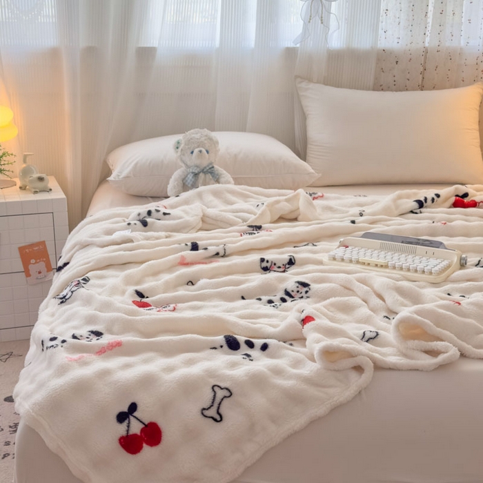 91家纺网 家纺一手货源 找家纺 （总）爱彼家纺 2025秋冬新款泡泡绒印花毛毯毯子多功能盖毯-系列二