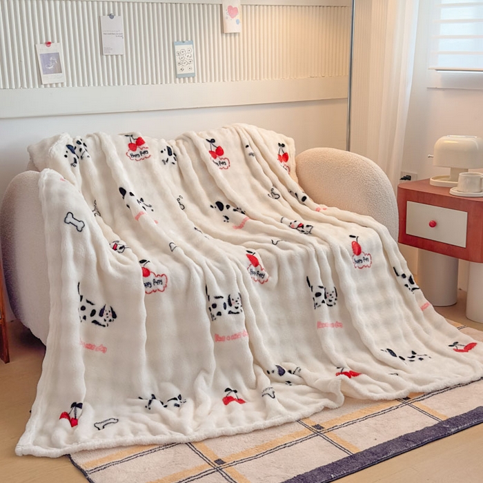 91家纺网 家纺一手货源 找家纺 （总）爱彼家纺 2025秋冬新款泡泡绒印花毛毯毯子多功能盖毯-系列二