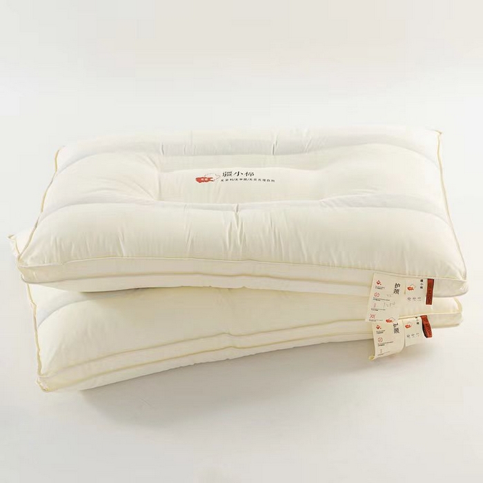 91家纺网 家纺一手货源 找家纺 （总）峻杨 2025新款全棉内填充决明子枕头枕芯柔软亲肤尺寸48*74CM家用商用厂家直发