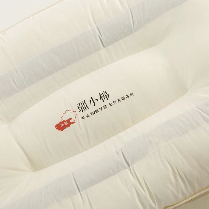 91家纺网 家纺一手货源 找家纺 （总）峻杨 2025新款全棉内填充决明子枕头枕芯柔软亲肤尺寸48*74CM家用商用厂家直发
