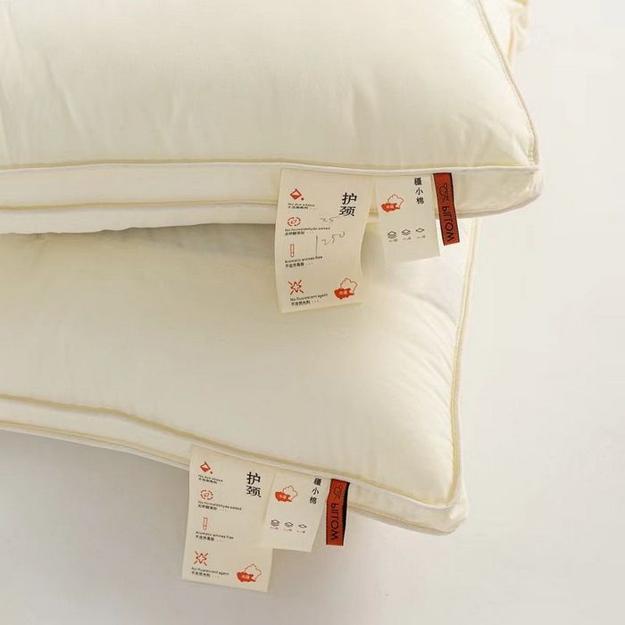 91家纺网 家纺一手货源 找家纺 （总）峻杨 2025新款全棉内填充决明子枕头枕芯柔软亲肤尺寸48*74CM家用商用厂家直发