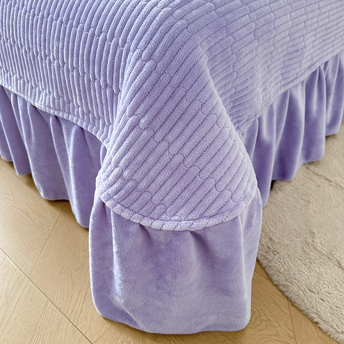 91家纺网 家纺一手货源 找家纺 雅眠居 2025直播爆款5D大版数码印花牛奶绒床盖四件套宝宝绒床裙 蝴蝶花