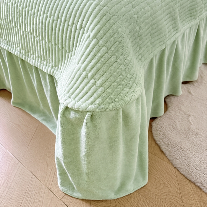 91家纺网 家纺一手货源 找家纺 雅眠居 2025直播爆款5D大版数码印花牛奶绒床盖四件套宝宝绒床裙 小熊猫