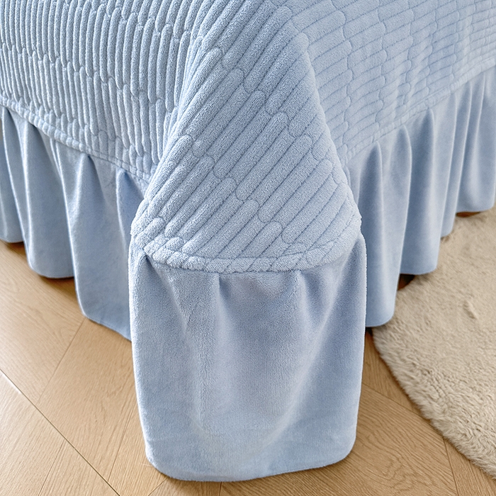 91家纺网 家纺一手货源 找家纺 雅眠居 2025直播爆款5D大版数码印花牛奶绒床盖四件套宝宝绒床裙 小熊派对