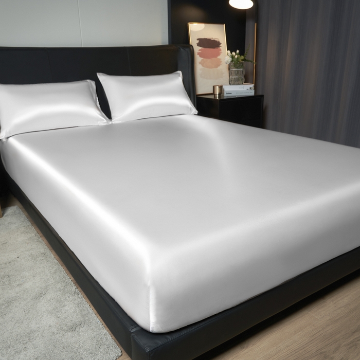 91家纺网 家纺一手货源 找家纺 （总）柏钧家纺 2025新款轻奢款跨境外贸可定制色丁床笠不防水款  全尺寸多规格