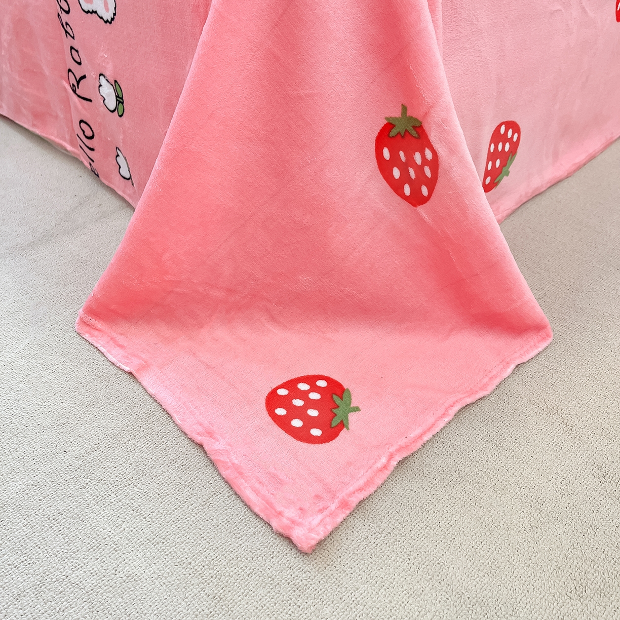 91家纺网 家纺一手货源 找家纺 卡斯诺家纺馆 2025新款高克重牛奶绒印花四件套 奶油甜心