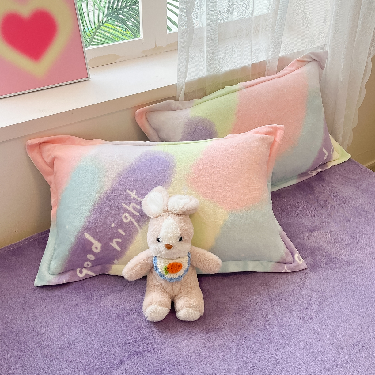 91家纺网 家纺一手货源 找家纺 卡斯诺家纺馆 2025新款高克重牛奶绒印花四件套 暖彩