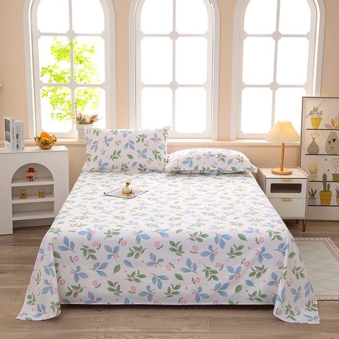 91家纺网 家纺一手货源 找家纺  雨萝家纺 新款12868全棉纯棉床单 花样年华