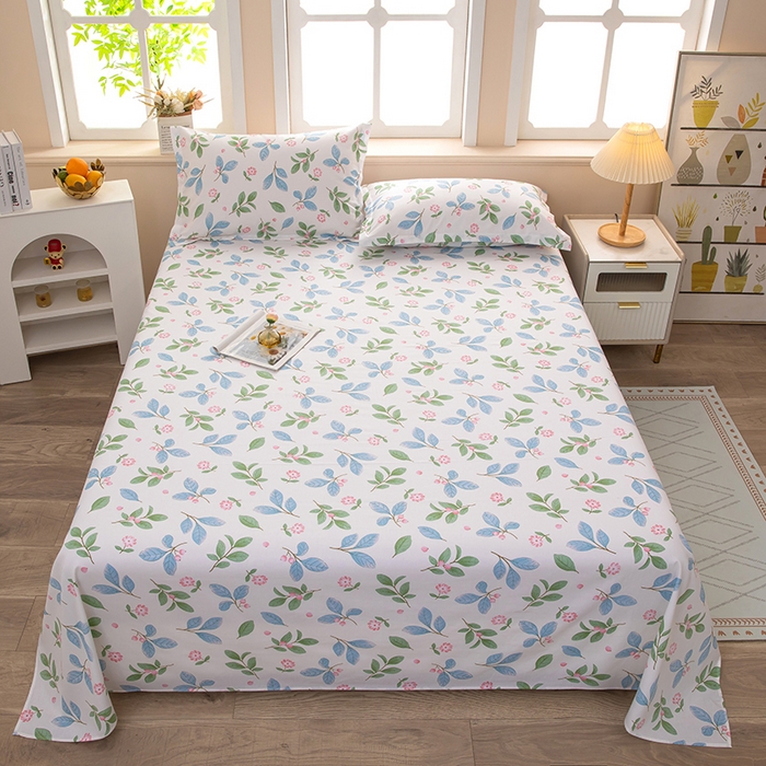 91家纺网 家纺一手货源 找家纺  雨萝家纺 新款12868全棉纯棉床单 花样年华