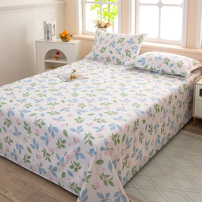 91家纺网 家纺一手货源 找家纺  雨萝家纺 新款12868全棉纯棉床单 花样年华