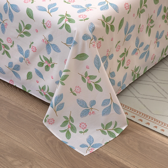 91家纺网 家纺一手货源 找家纺  雨萝家纺 新款12868全棉纯棉床单 花样年华