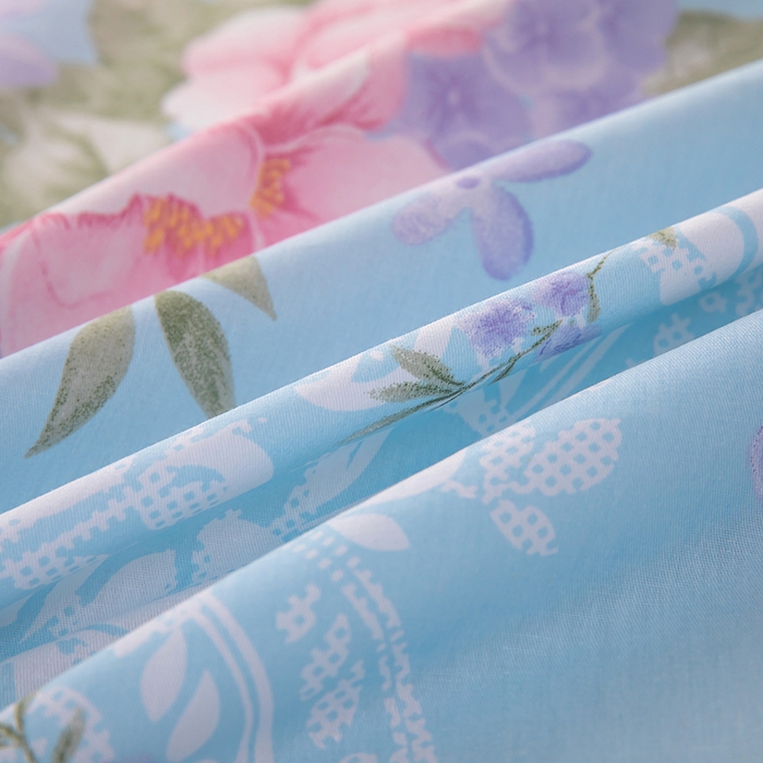 91家纺网 家纺一手货源 找家纺 雨萝家纺 新款12868全棉纯棉床单 花叶倾城