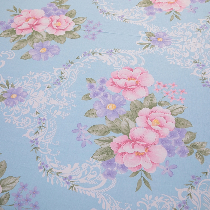 91家纺网 家纺一手货源 找家纺 雨萝家纺 新款12868全棉纯棉床单 花叶倾城