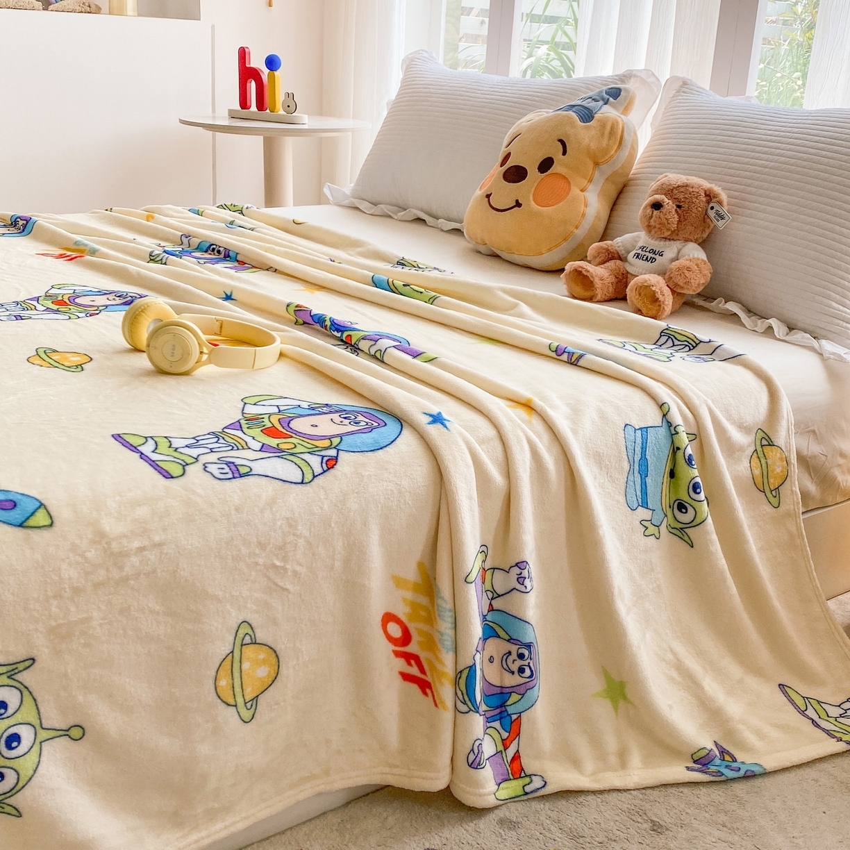 91家纺网 家纺一手货源 找家纺 （总）一电 2025新款卡通高克重双面法莱绒毛毯四季盖毯