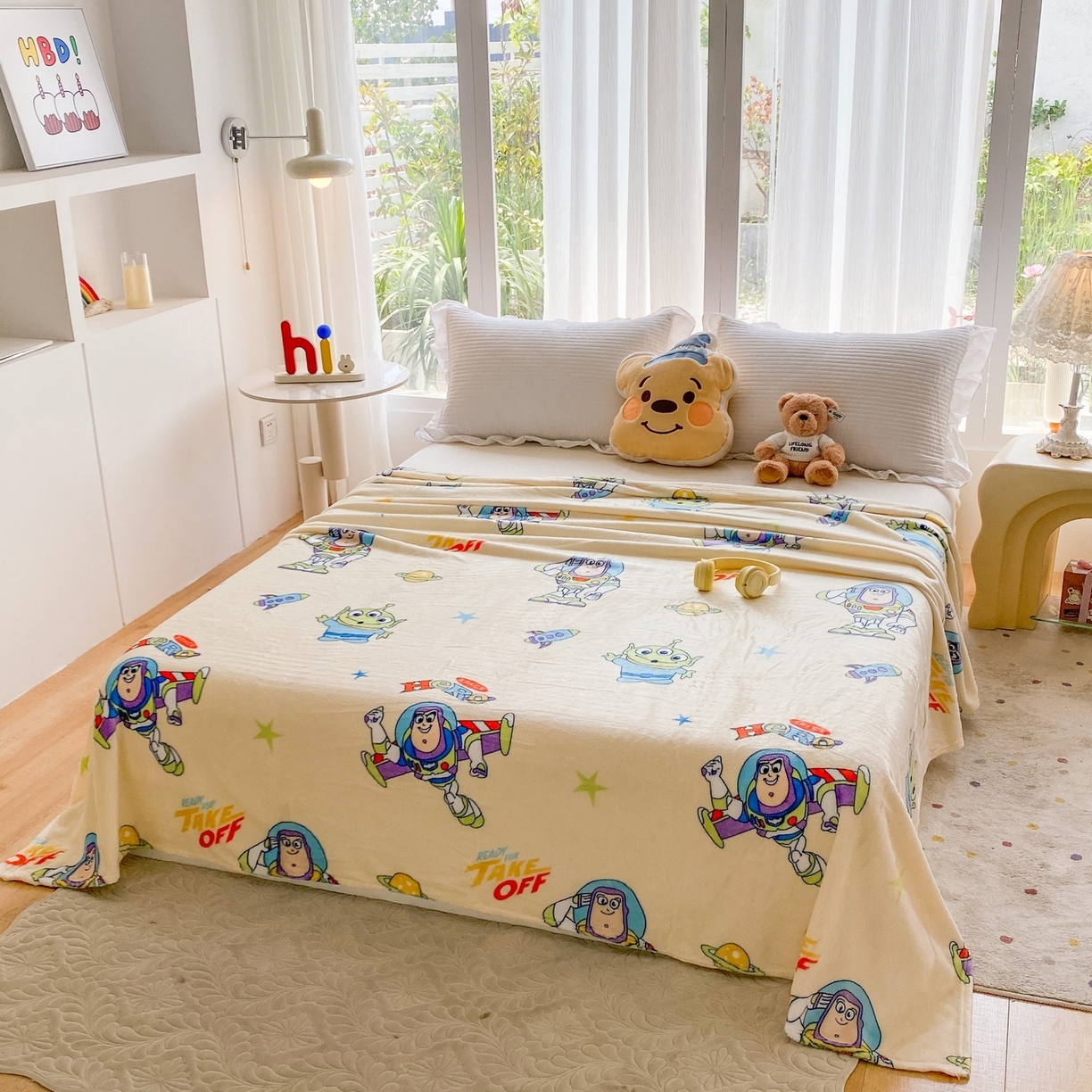 91家纺网 家纺一手货源 找家纺 （总）一电 2025新款卡通高克重双面法莱绒毛毯四季盖毯