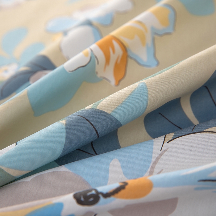 91家纺网 家纺一手货源 找家纺  雨萝家纺 新款12868全棉纯棉床单 木棉花