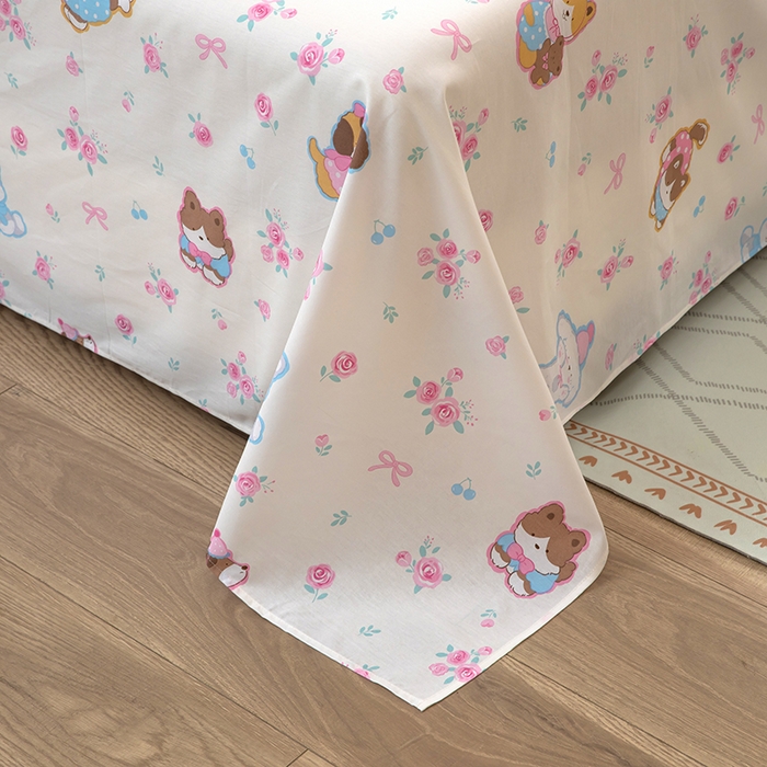 91家纺网 家纺一手货源 找家纺  雨萝家纺 新款12868全棉纯棉床单 小奶狗