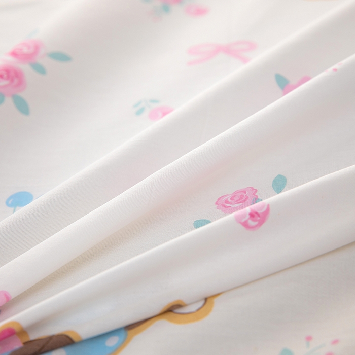 91家纺网 家纺一手货源 找家纺  雨萝家纺 新款12868全棉纯棉床单 小奶狗