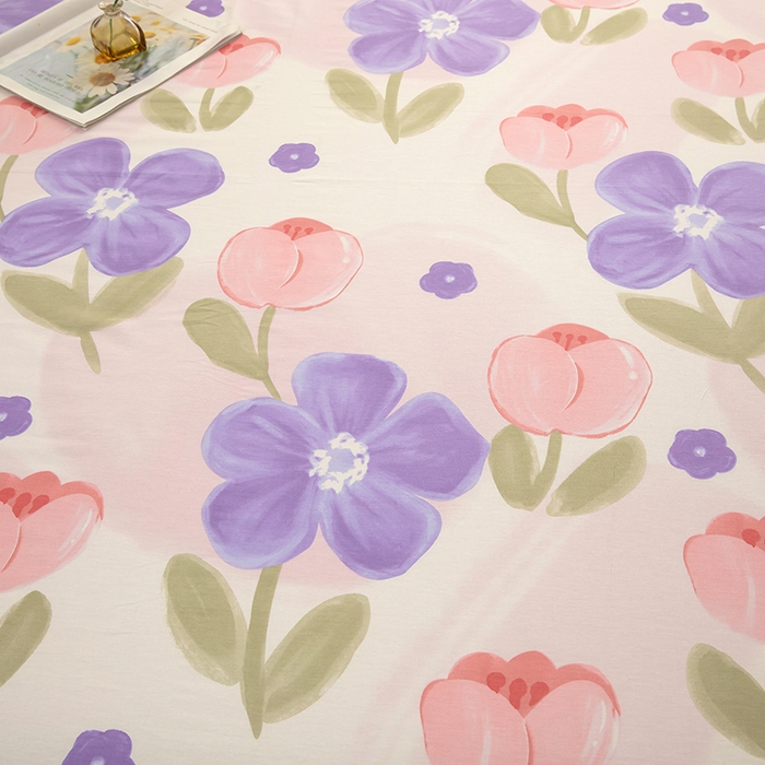 91家纺网 家纺一手货源 找家纺  雨萝家纺 新款12868全棉纯棉床单 伊莲娜