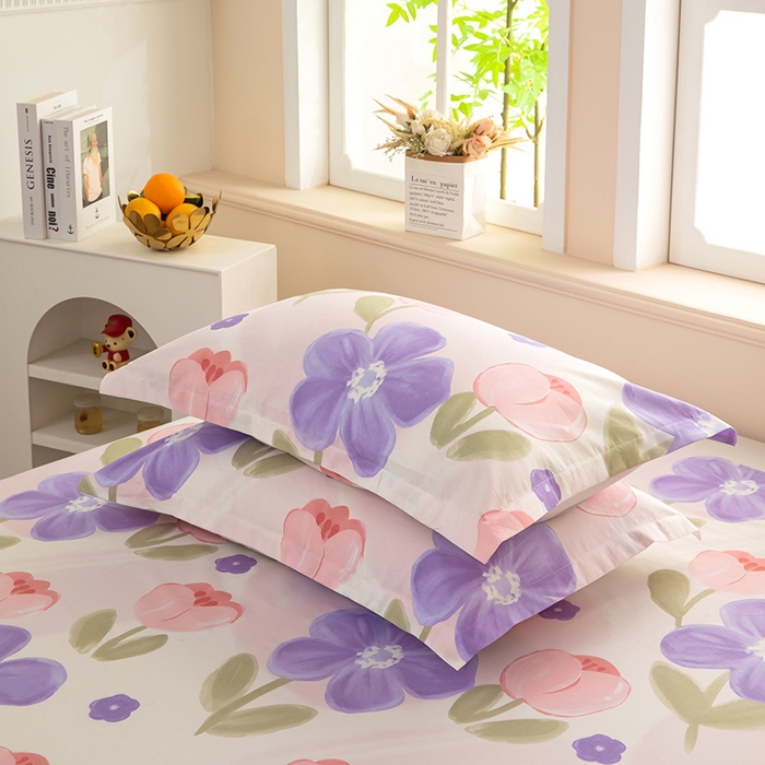 91家纺网 家纺一手货源 找家纺  雨萝家纺 新款12868全棉纯棉床单 伊莲娜