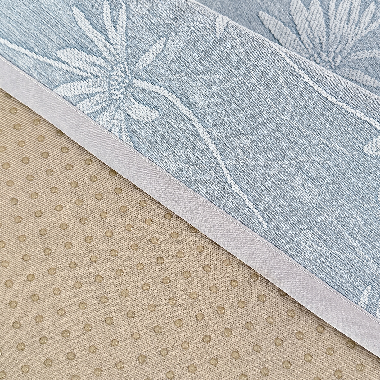 91家纺网 家纺一手货源 找家纺 手艺人家纺 2025新款雪尼尔纯色床盖炕盖-XK3800 XK3800蓝