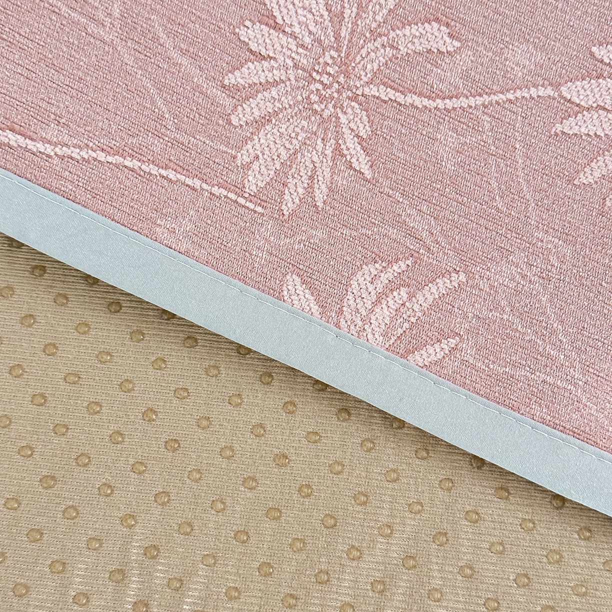 91家纺网 家纺一手货源 找家纺 手艺人家纺 2025新款雪尼尔纯色床盖炕盖-XK3800 XK3800粉