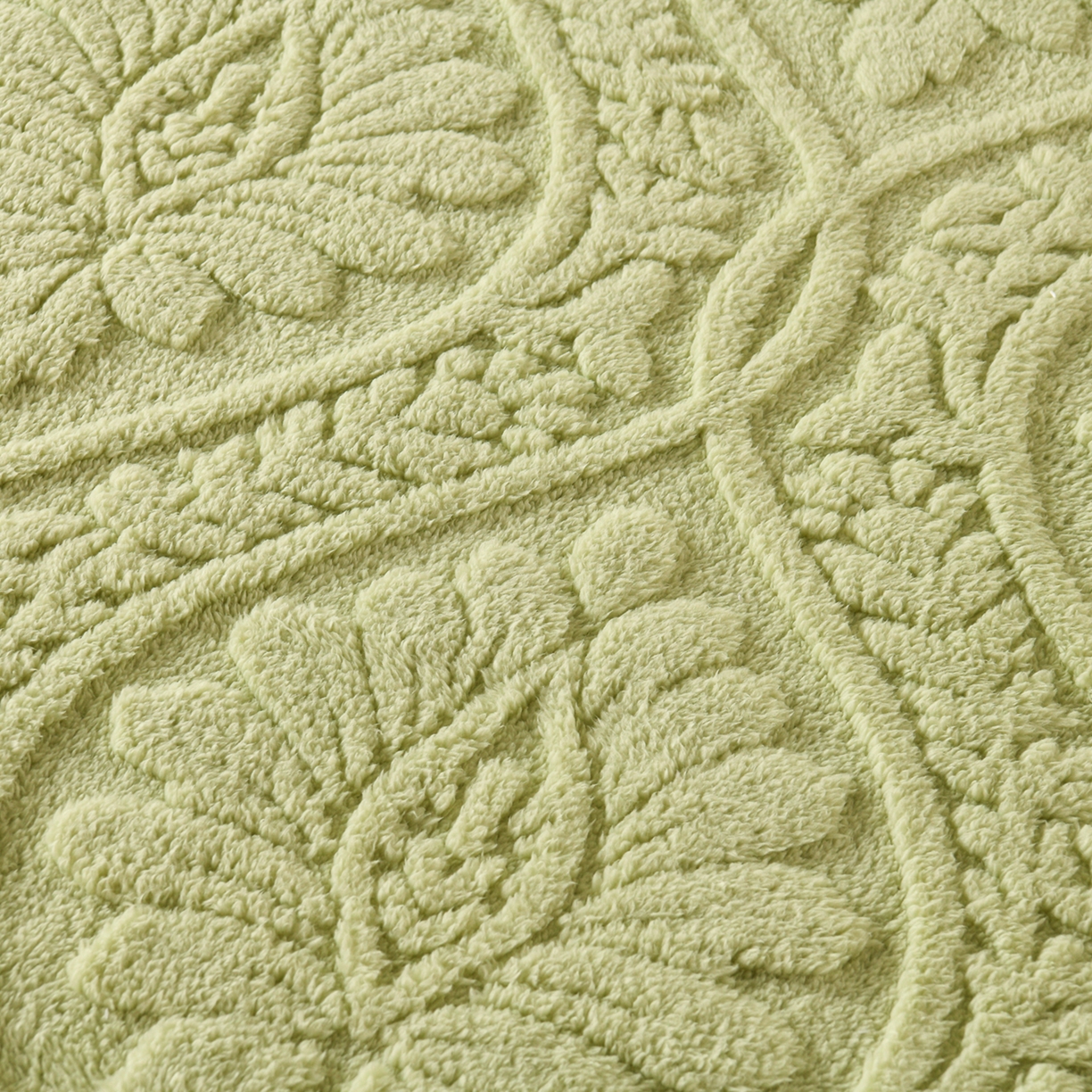 91家纺网 家纺一手货源 找家纺 鑫姿席业 2025新款A类高克重雕花牛奶绒床垫 米兰-抹茶绿