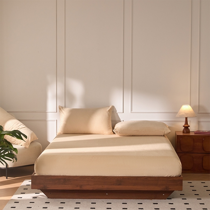 91家纺网 家纺一手货源 找家纺 （总）618家纺 2025新款樱花绒单品四件套系列-单床笠