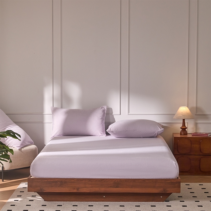 618家纺 2025新款樱花绒单品四件套系列-单床笠 雾紫