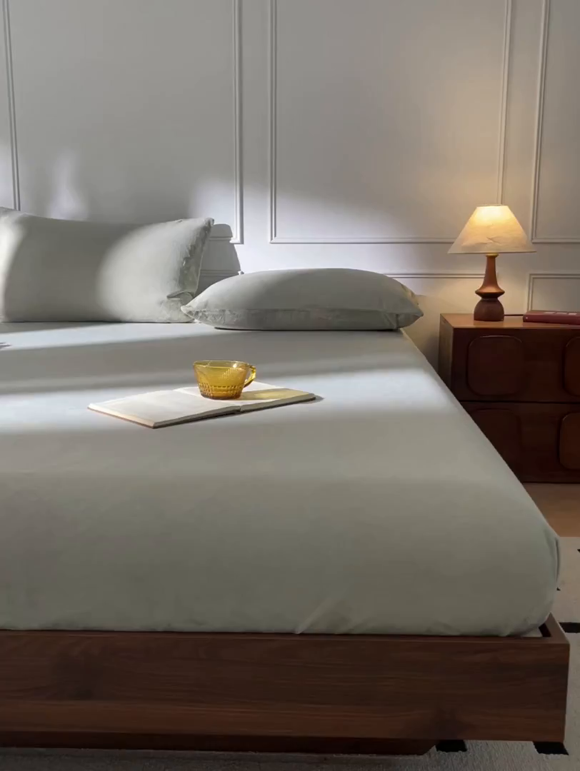 91家纺网 家纺一手货源 找家纺 618家纺 2025新款樱花绒单品四件套系列-单床笠 青柠