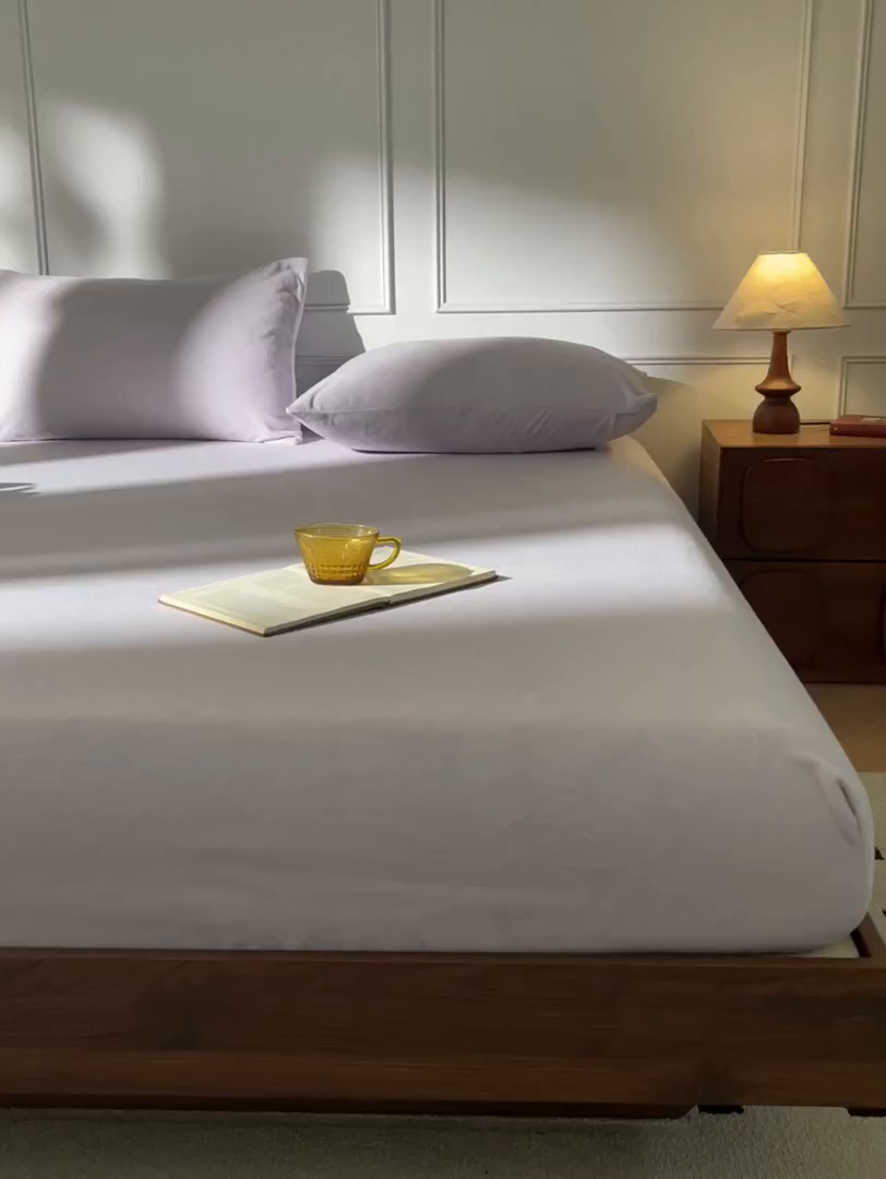 91家纺网 家纺一手货源 找家纺 618家纺 2025新款樱花绒单品四件套系列-单床笠 雾紫