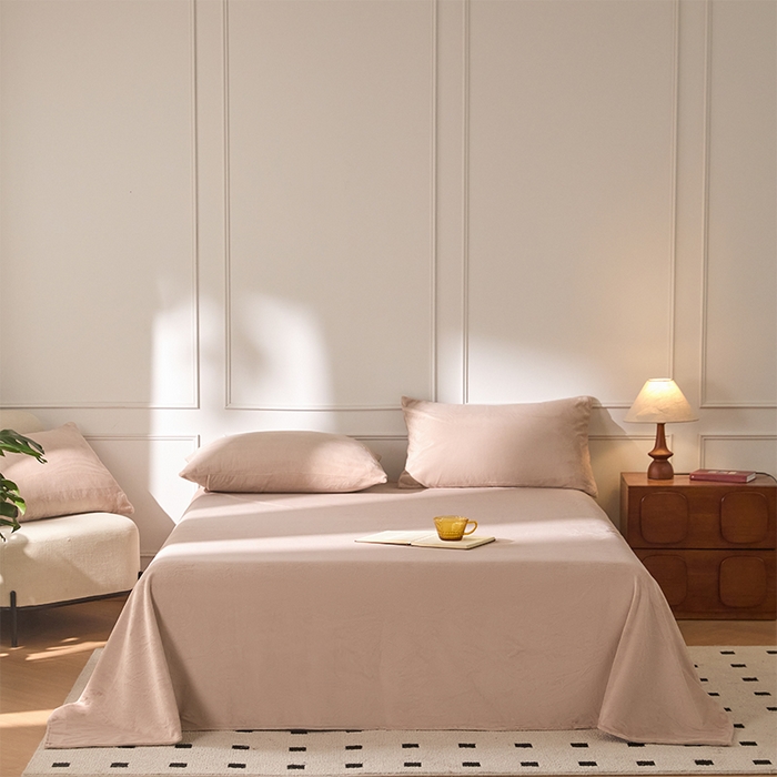 91家纺网 家纺一手货源 找家纺 （总）618家纺 2025新款樱花绒单品四件套系列-单床单