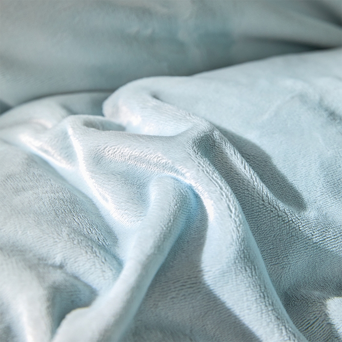 91家纺网 家纺一手货源 找家纺 618家纺 2025新款樱花绒单品四件套系列-单被套 雾蓝