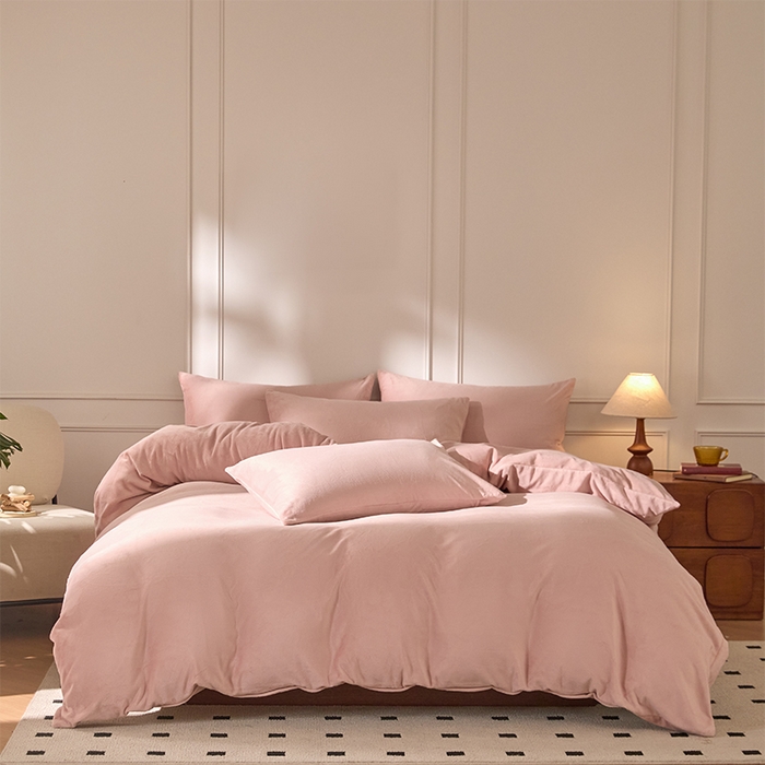 91家纺网 家纺一手货源 找家纺 （总）618家纺 2025新款樱花绒单品四件套系列-四件套