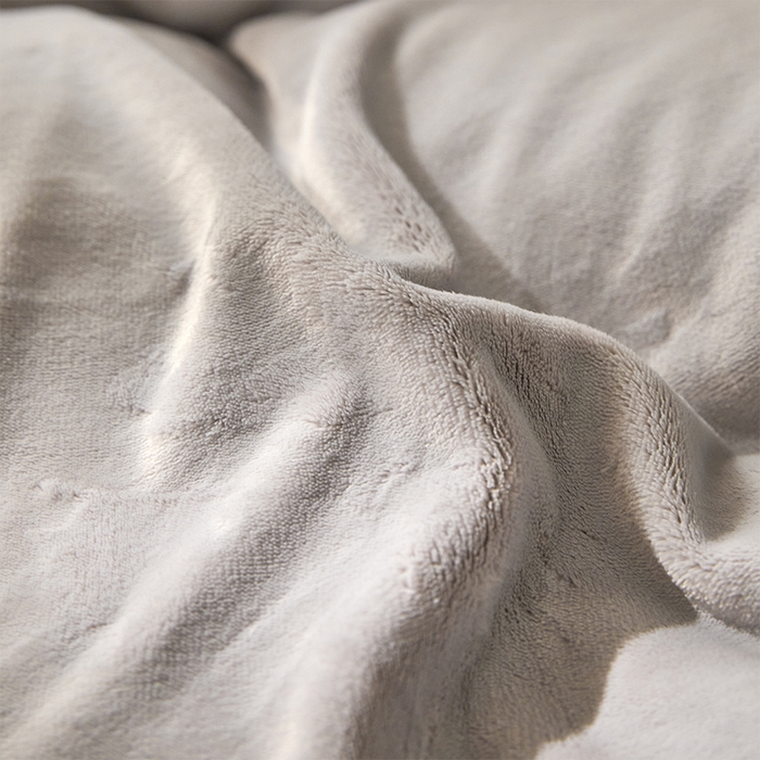 91家纺网 家纺一手货源 找家纺 618家纺 2025新款樱花绒单品四件套系列-四件套 雾灰